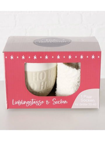 Boltze 4-delige set: mokken en sokken "Hoho" - 600 ml