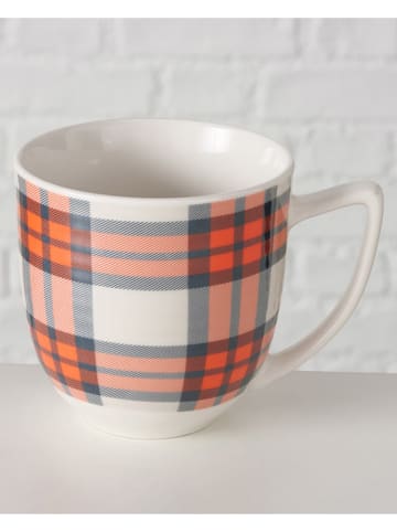 Boltze 2-delige set: mokken grijs/wit/rood - 400 ml