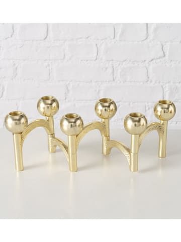 Boltze Kerzenständer ''Tigla'' in Gold - (B)51 x (H)12 x (T)5 cm