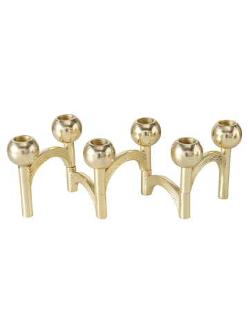 Boltze Kerzenständer ''Tigla'' in Gold - (B)51 x (H)12 x (T)5 cm