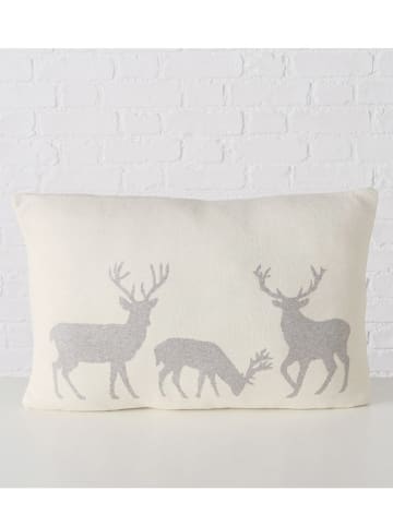 Boltze Kussen "Deerly" crème/zilverkleurig - (L)60 x (B)40 cm