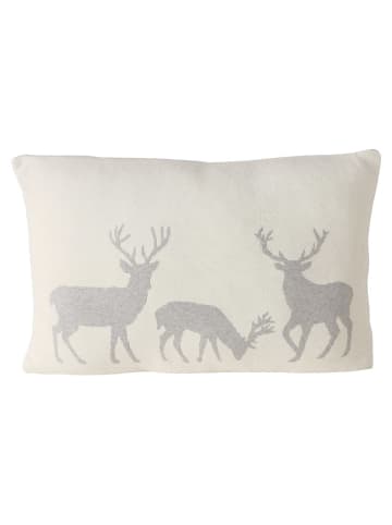 Boltze Kussen "Deerly" crème/zilverkleurig - (L)60 x (B)40 cm