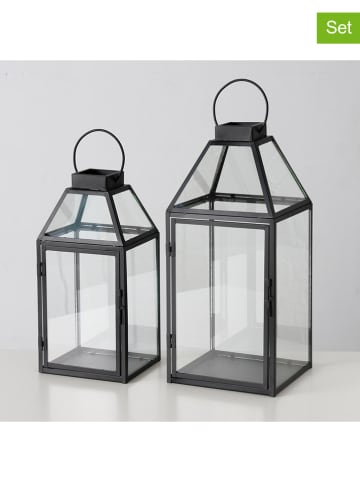 Boltze 2-delige set: lantaarns "Odense" zwart