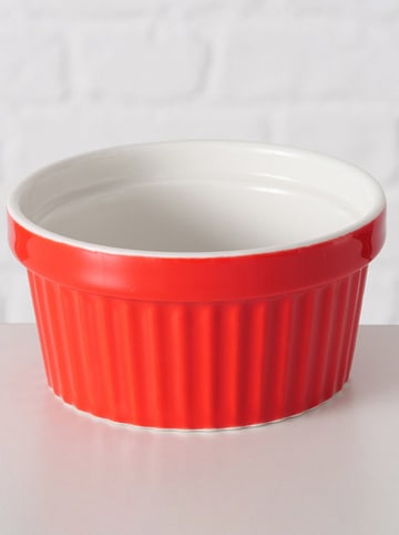Boltze 2-delige set: muffinvormen "Backy" wit/rood - (H)5 x  Ø 9 cm