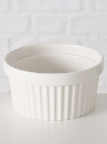 Boltze 2-delige set: muffinvormen "Backy" wit/rood - (H)5 x  Ø 9 cm
