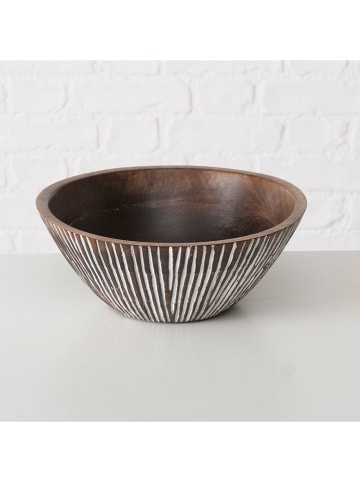 Boltze Dekoschale ''Riffley'' in Braun - (H)10 x Ø 25 cm