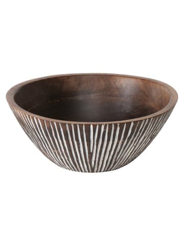 Boltze Decoratieve kom "Riffly" bruin - (H)10 x Ø 25 cm