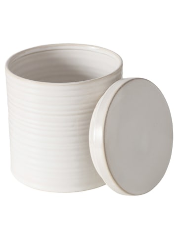 Boltze Voorraadpot "Jonah" wit - (H)17 x Ø 15,5 cm