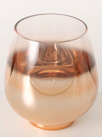 Boltze Windlichten "Grazia" roségoudkleurig - (H)15,5 x Ø 12 cm