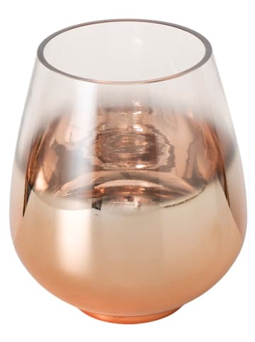 Boltze Windlicht "Grazia" roségoudkleurig - (H)20 x Ø 16 cm
