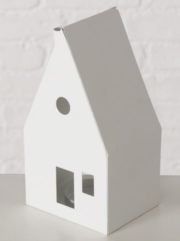 Boltze 2-delige set: windlichten "Huxel" wit