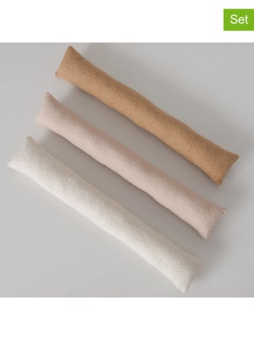 Boltze 3er-Set: Zugluftstopper ''Filicio'' in Beige/ Hellbraun - (L)85 cm