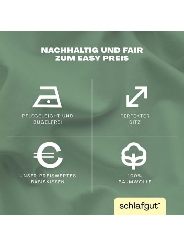 Schlafgut Kissenhülle "Easy Jersey" in Grün