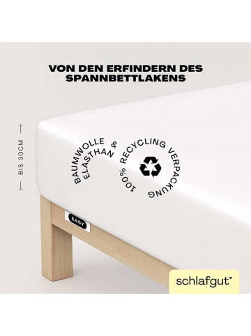 Schlafgut Spannbettlaken "Easy" in Weiß