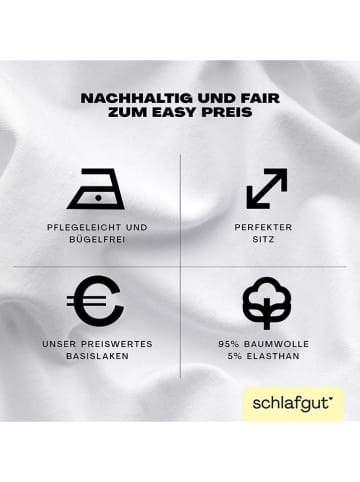 Schlafgut Spannbettlaken "Easy" in Weiß