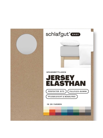 Schlafgut Spannbettlaken "Easy" in Hellgrau