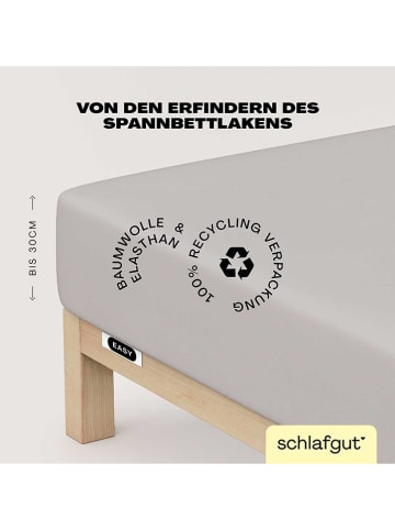 Schlafgut Spannbettlaken "Easy" in Hellgrau