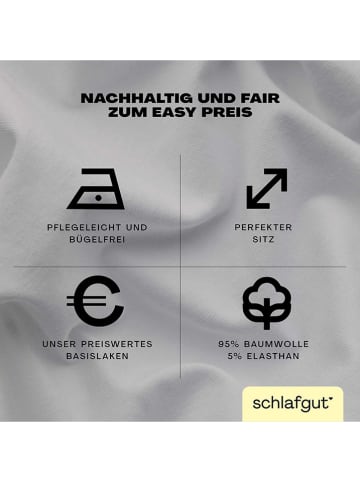 Schlafgut Spannbettlaken "Easy" in Hellgrau