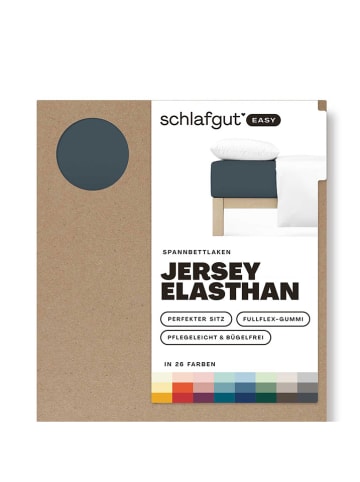 Schlafgut Spannbettlaken "Easy" in Anthrazit