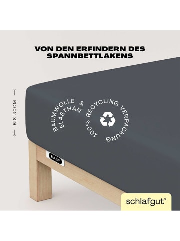 Schlafgut Spannbettlaken "Easy" in Anthrazit