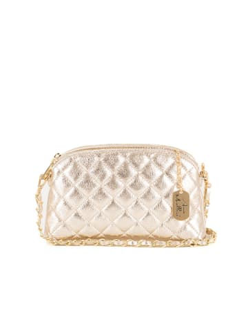 Anna Morellini Leder-Umhängetasche "Geltrude" in Gold - (B)26 x (H)16 x (T)6 cm