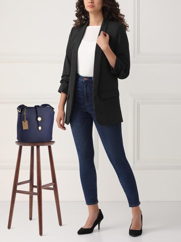 Lia Biassoni Skórzana torebka w kolorze granatowym - 29 x 26 x 12 cm