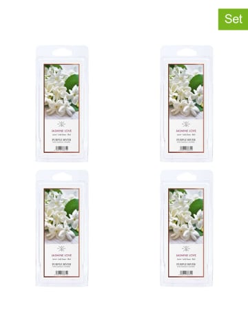 Purple River 4er-Set: Duftwachs "Jasmine Love'' - 4x 50 g