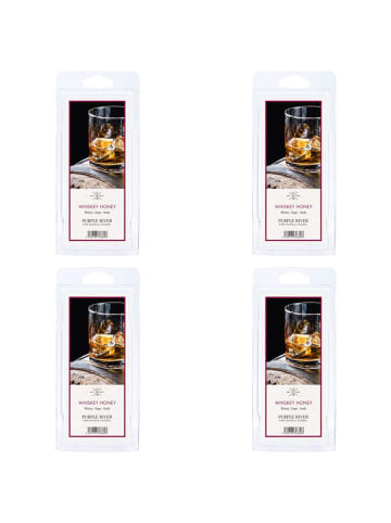 Purple River 4-delige set: geurwas "Whiskey Honey" - 4x 50 g