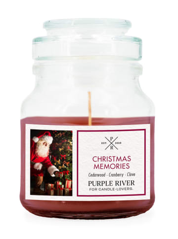 Purple River Duftkerze "Christmas Memories" in Rot  - 113 g