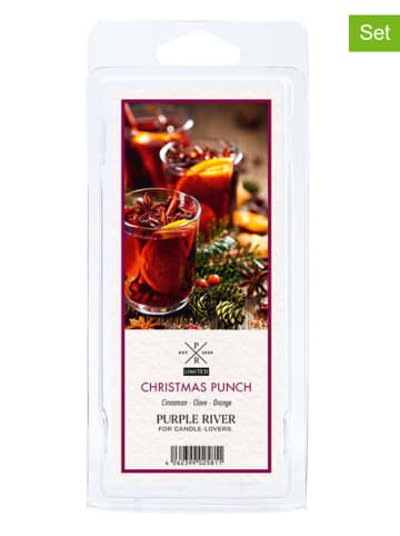 Purple River 2er-Set: Duftwachs "Christmas Punch" - 2x 50 g