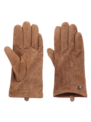 Barts Leder-Fingerhandschuhe "Christina" in Hellbraun