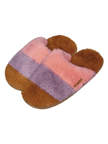 Barts Hausschuhe "Sluppy" in Hellbraun/ Lila/ Rosa