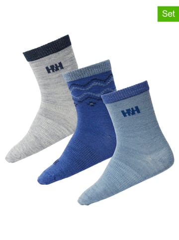 Helly Hansen Skarpety (3 pary) w kolorze niebiesko-szarym
