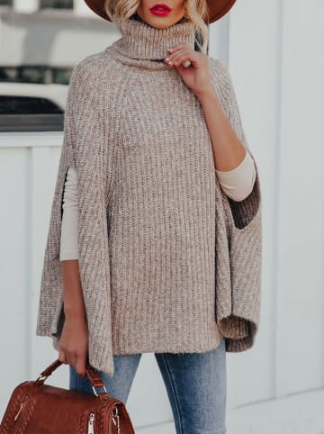 Milan Kiss Poncho in Beige
