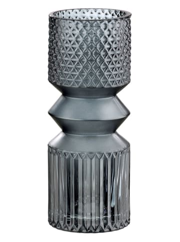 GILDE Vase "Pintu" in Grau - (H)30 x Ø 11,5 cm