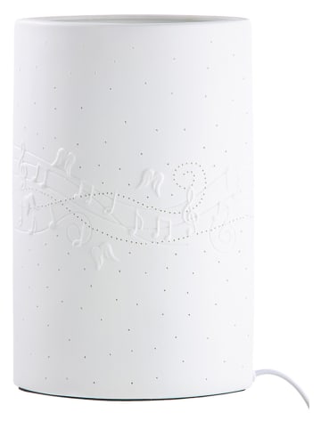 GILDE Tischleuchte "Weihnachtsklänge" in Weiß - (B)18 x (H)28,5 cm