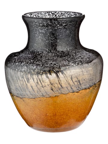 GILDE Vaas "Honduras" zwart/lichtbruin - (H)20,5 x Ø 16 cm