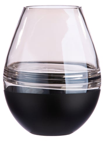 GILDE Windlicht "Elegance" antraciet - (H)18 x Ø 14 cm