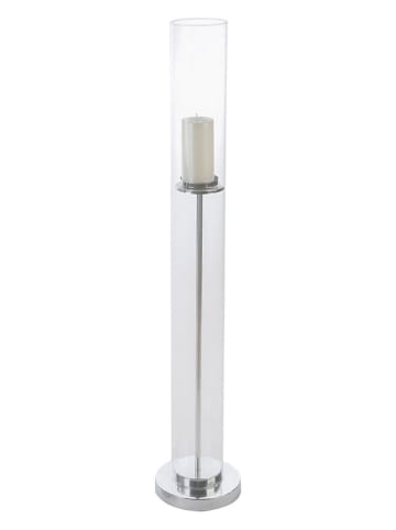 GILDE Kaarshouder "Emporio" zilverkleurig - (H)108 x Ø 21 cm