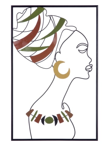GILDE Wandrelief "Zola" zwart/meerkleurig - (B)46 x (H)71 cm
