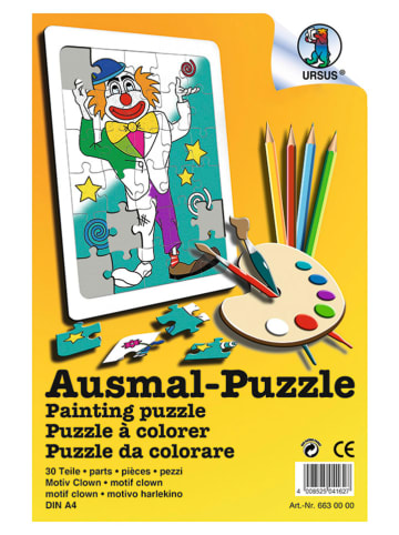 URSUS 30tlg. Ausmal-Puzzle "Clown"