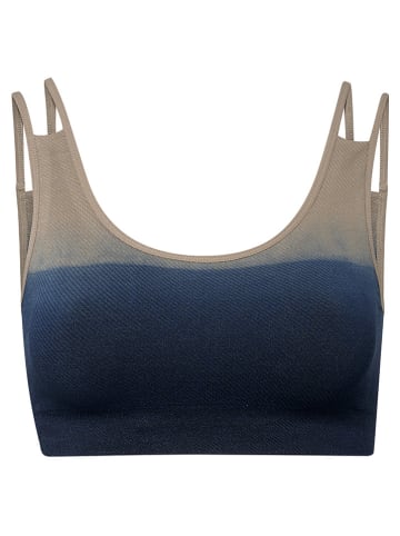 ITEM m6 Bustier in Dunkelblau/ Beige