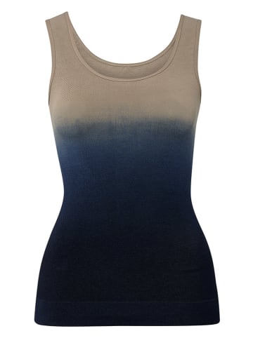 ITEM m6 Top modelujący w kolorze beżowo-granatowym