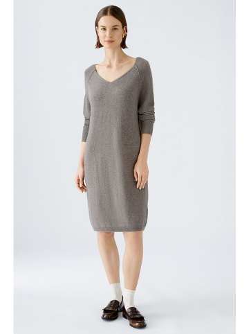 Oui Woll-Kleid in Taupe