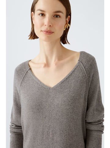 Oui Strickkleid in Taupe