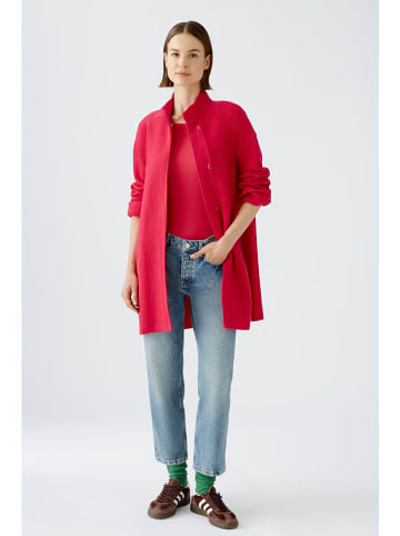 Oui Wollen tussenmantel roze