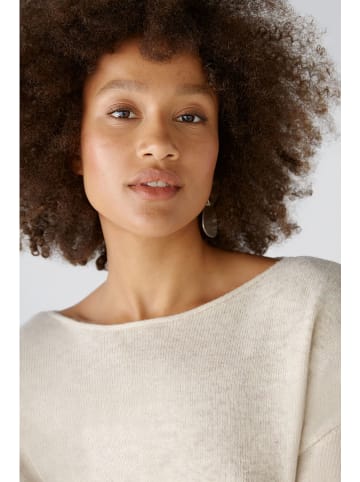 Oui Pullover in Creme/ Pink/ Grau