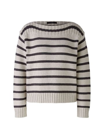 Oui Pullover in Braun/ Grau