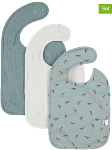 TRIXIE 3er-Set: Lätzchen in Blau/ Creme - (L)42 x (B)26,5 cm