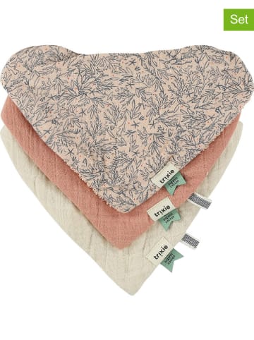 TRIXIE 3er-Set: Lätzchen in Beige/ Rosa - (L)43 x (B)16 cm
